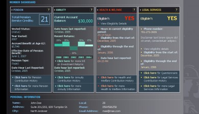 Mass Laborers Benefit Portal Dashboard