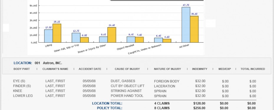 Workers Compensation Insurance Injury Report