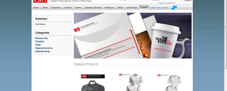 CIO Executive Council online store home page