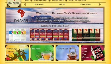 Kalahari Tea Website Screenshot