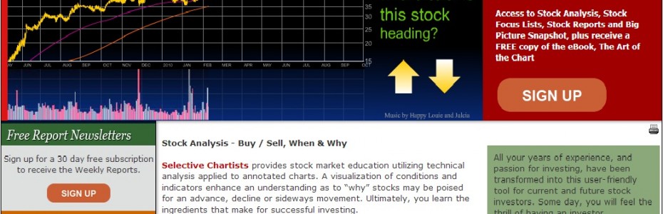 Selective Chartists Home Page Flash Presentation