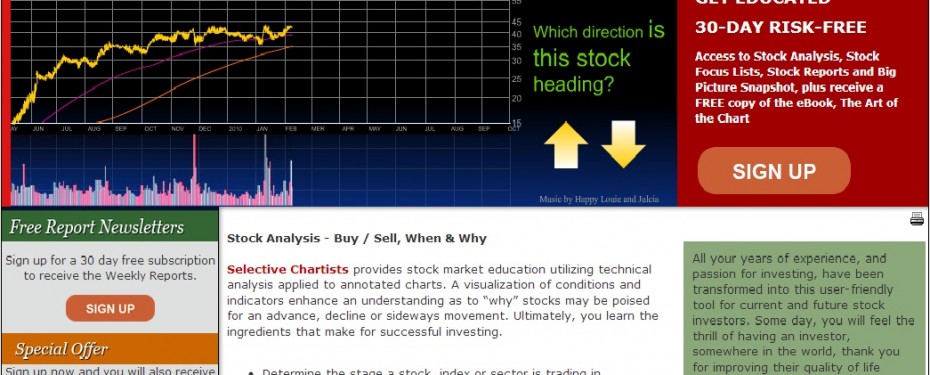 Selective Chartists Home Page Flash Presentation