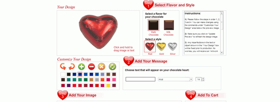 My Chocolate Hearts Configurator