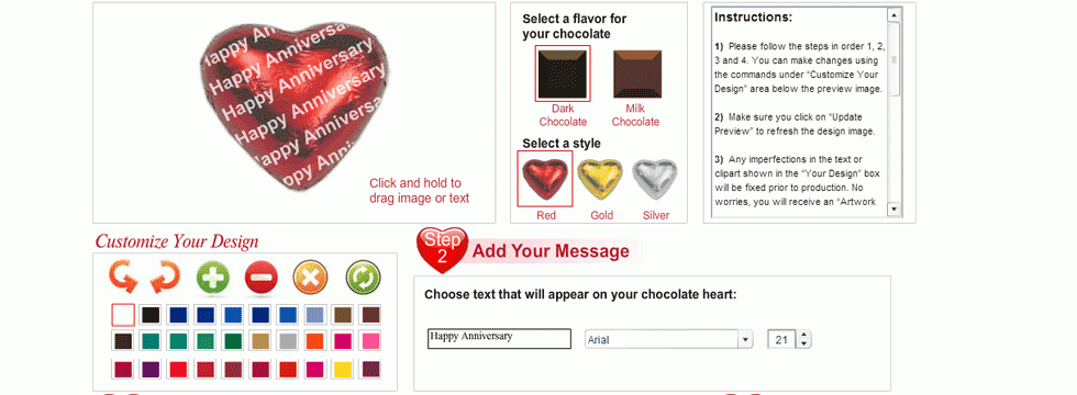 My Chocolate Hearts Configurator